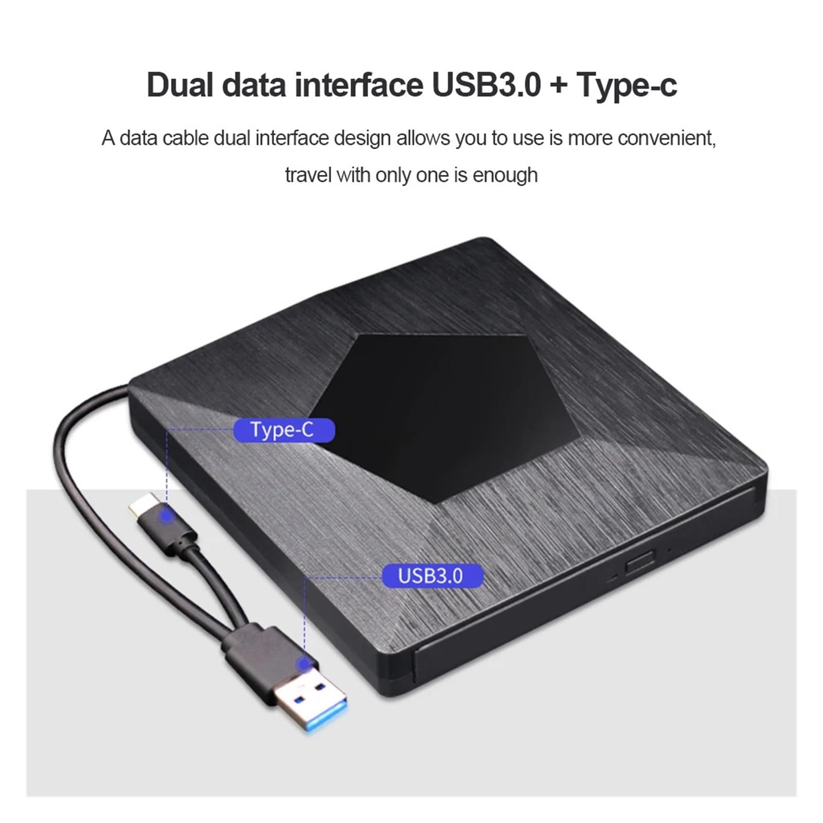 Nagrywarka DVD USB3.0 Odtwarzacz CD Typu C Ultracienka Nagrywarka DVD Free Drive Przenośna Nagrywarka DVD Kompaktowy łatwy W UżYciu