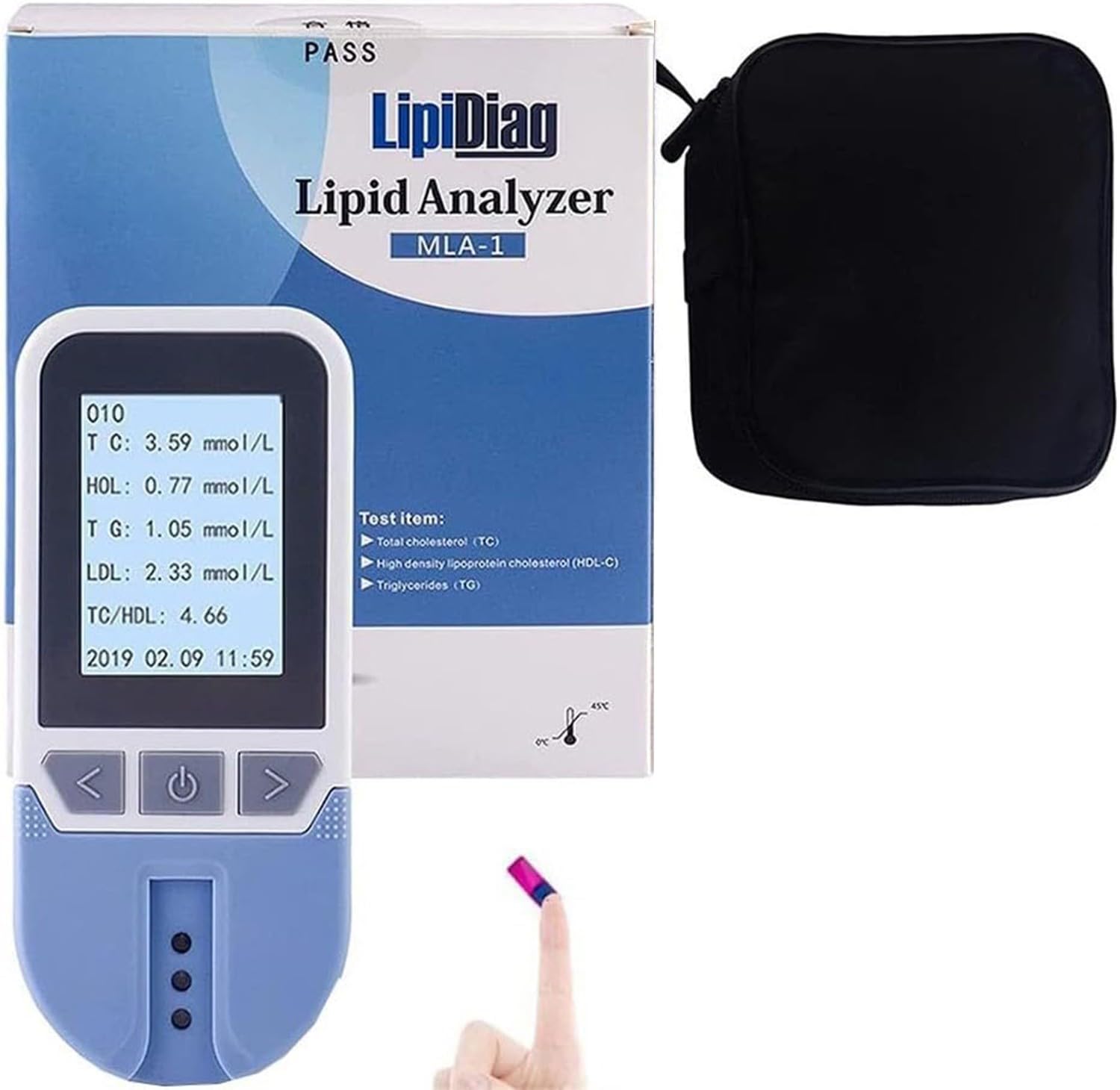 4 In 1 Tester Di Colesterolo Multifunzionale Con 25 Strisce,Misuratore Colesterolo,Misuratore Colesterolo E Trigliceridi Per La Misurazione Del Colesterolo Totale,LDL,HDL Con Borsa Trasporto