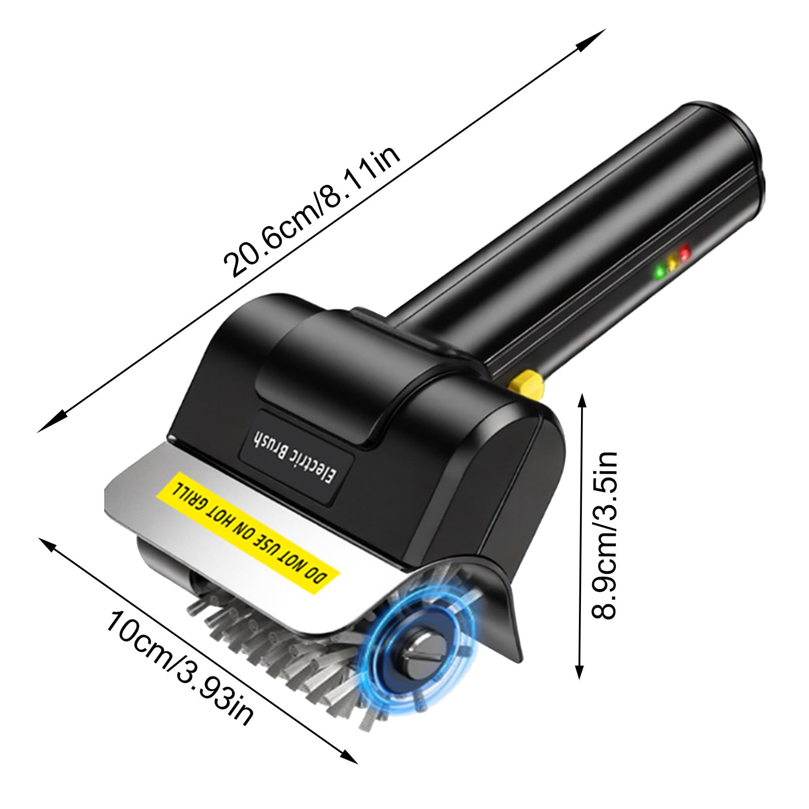 Cepillo eléctrico recargable para parrilla de barbacoa con cabezal de cepillo de alambre rodante para el cuidado posterior a la cocina en casa