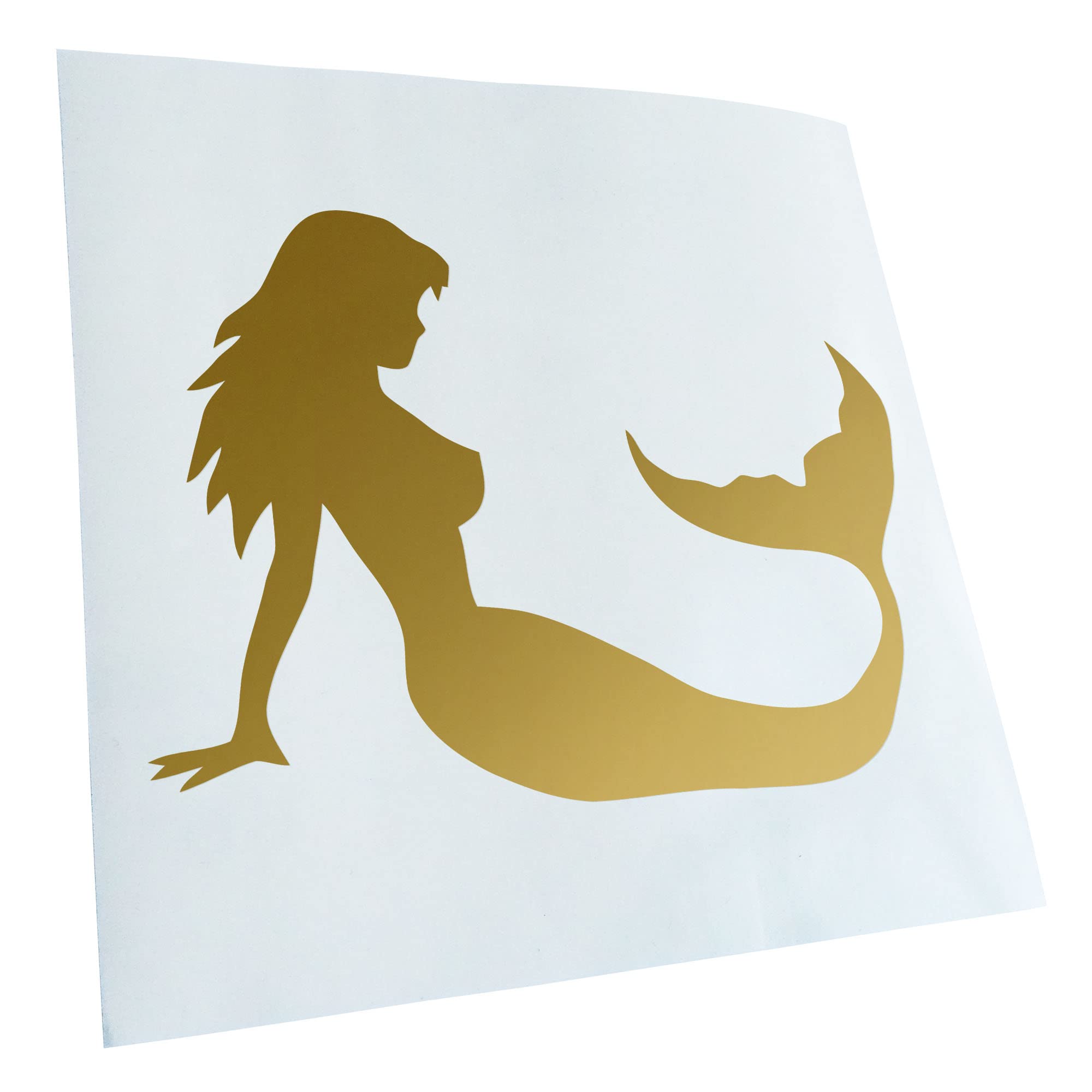 Kiwistar - Mermaid Sticker - 13.5 x 10 cm - Gold - G10 - for Cars, Bicycles, Vehicles, Motorcycles, Mopeds, Tuning, Rear Windows