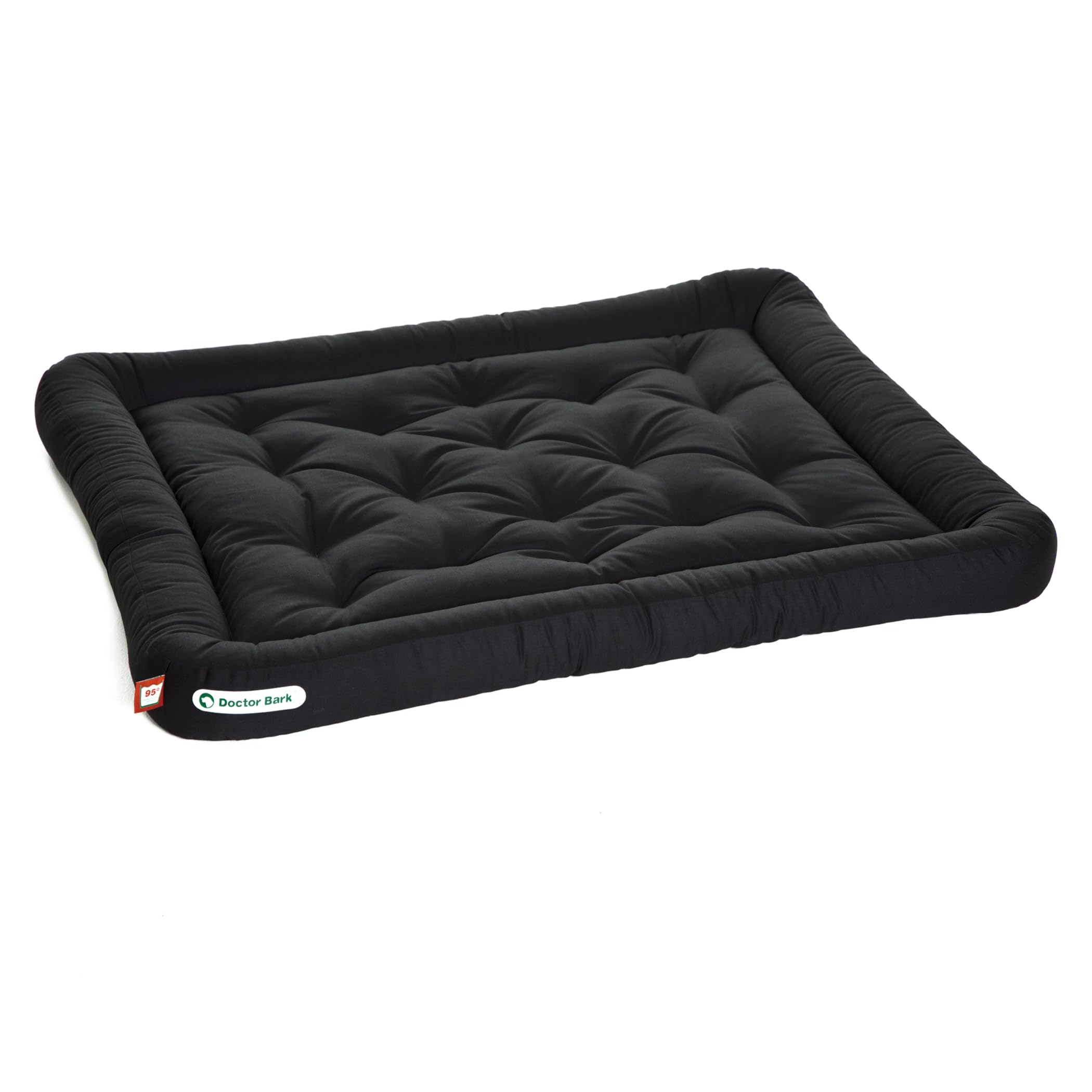 Doctor Bark Cojín para perros – Cama ortopédica para perros, lavable a 95 °C, higiénico, resistente y cómodo (XL – 100 x 85 cm, negro)