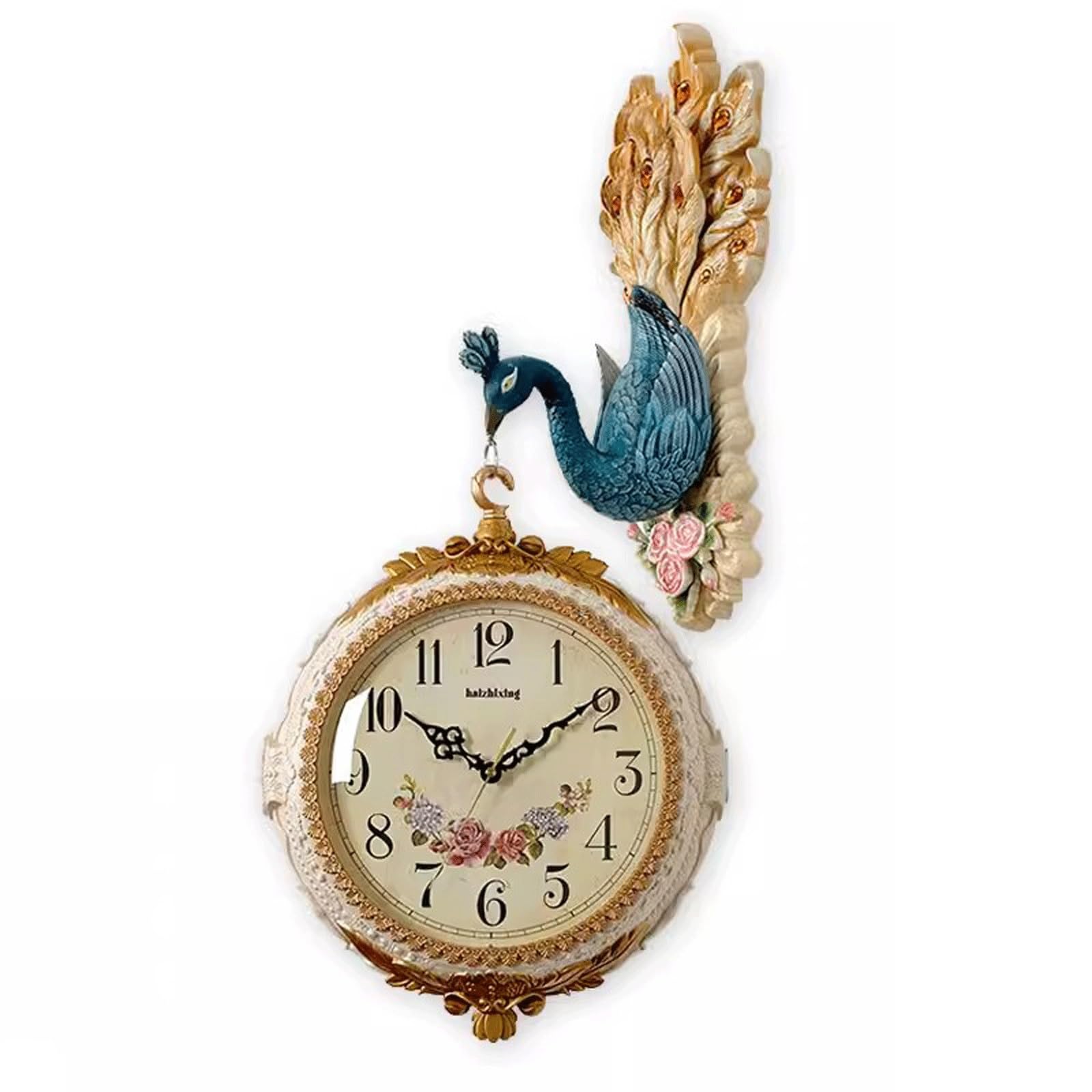 Aioneer Wall Clock Double Sided Wall Clock, Decorative Living Room Entrance Silent Quartz