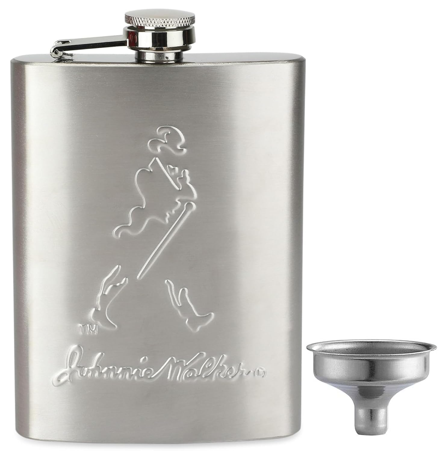 Stainless Steel Hip Flask with Funnel 8 Oz I Engraved Design Wine Whiskey Liquor Flask I Unisex Alcoholic Drinks Holder Pocket Bottle (236 ml)-image-36