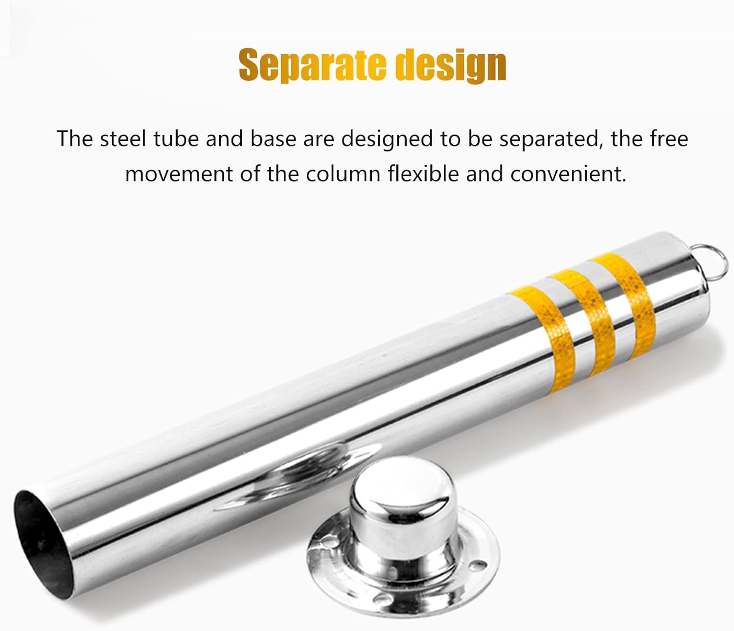 Construction Cone Traffic Delineator Post Stainless Steel Road Cones,65/80cm Removable Multi Purpose Reflective Traffic Safety Cone,Delineator Post for Pedestrian/Driveway/Parking Lot(65CM/25.6in)