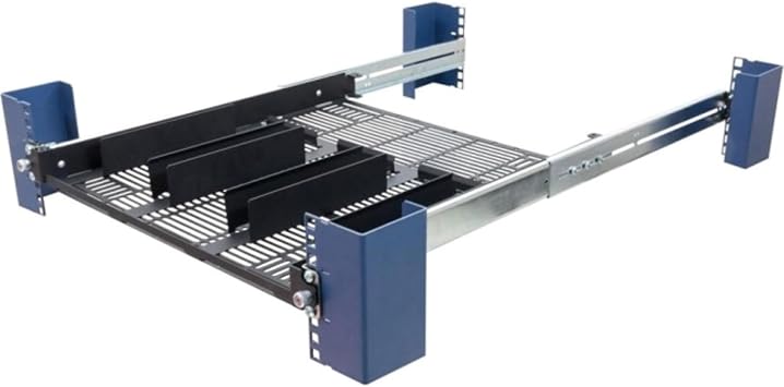 RackSolutions 1U Sliding Shelf for Dell Precision PC Mounts 3 Dell SFF Computers, Ball-Bearing Rails, Fits 4-Post Racks