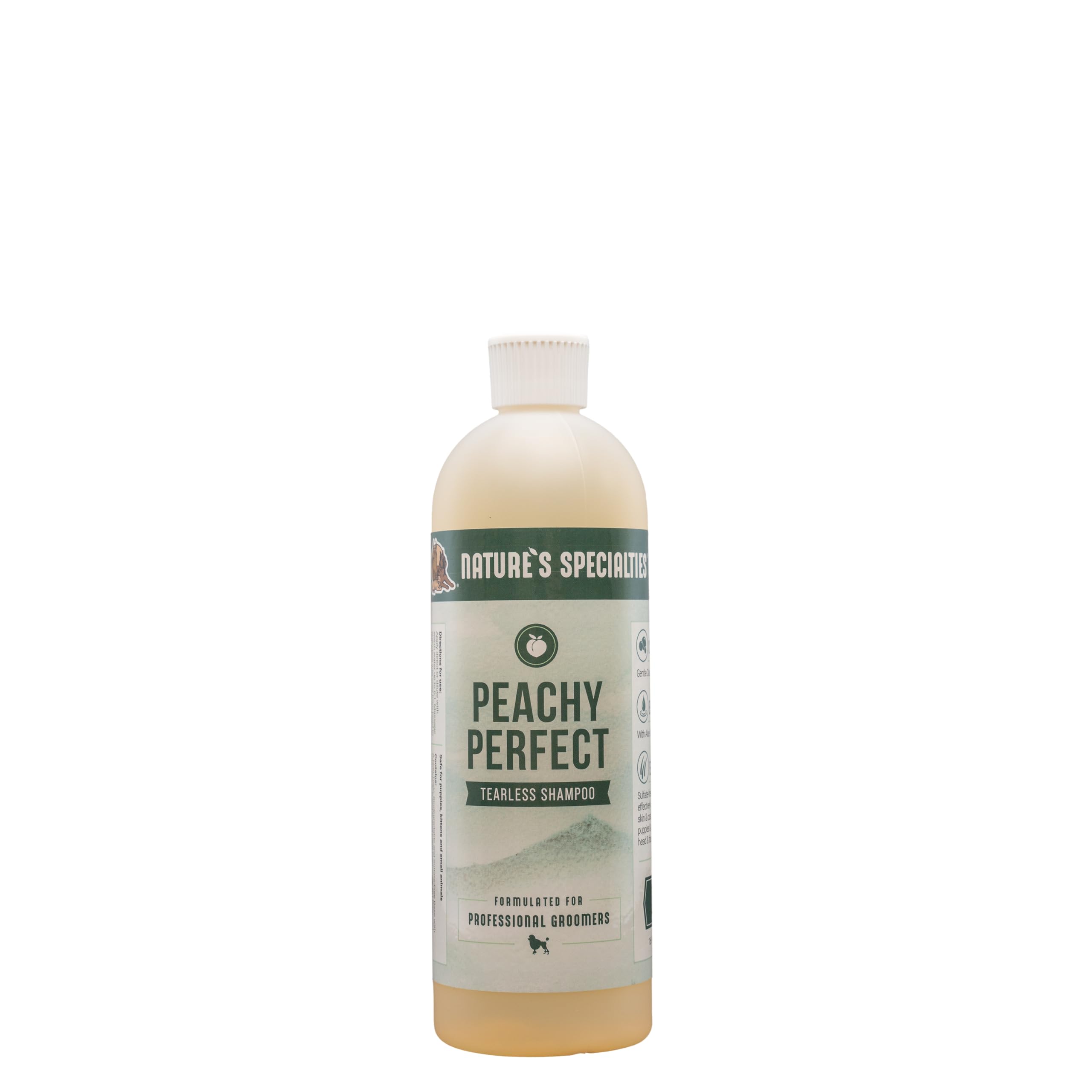 Nature's Specialties Peachy Perfect Ultra Concentrated Dog Shampoo for Pets, Makes up to 96 oz, Natural Choice for Professional Groomers, Gentle on