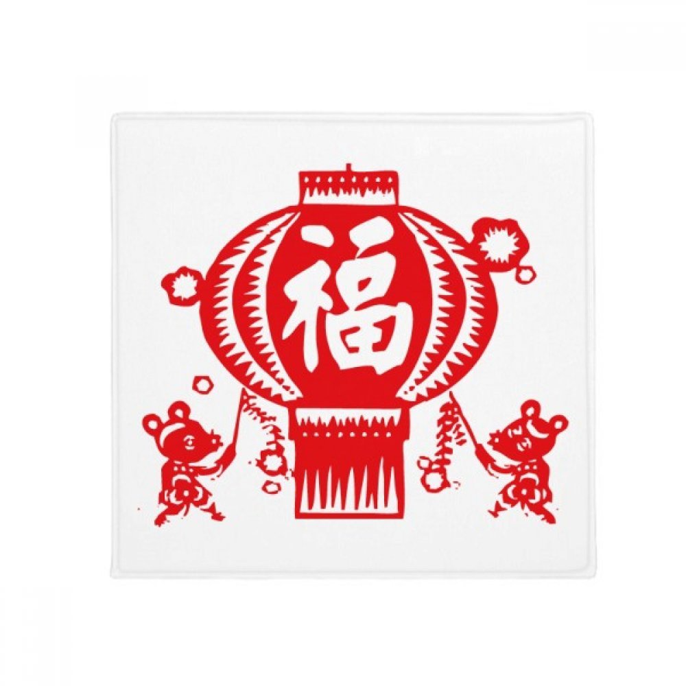 Tapis de sol lampion rouge chinois pet mat antiderapant cuisine salle de bain 50cm