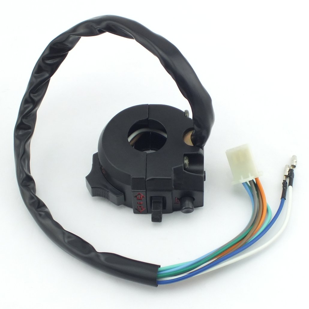 Control Turn Signal Horn Light Low High Beam Left Switch for Dirt Bike ATV Suzuki Yamaha Kawasaki Kymco Polaris Universal 520 450 530 500 wr wrf xr 600 650 dr drz 7/8inch Handlebar