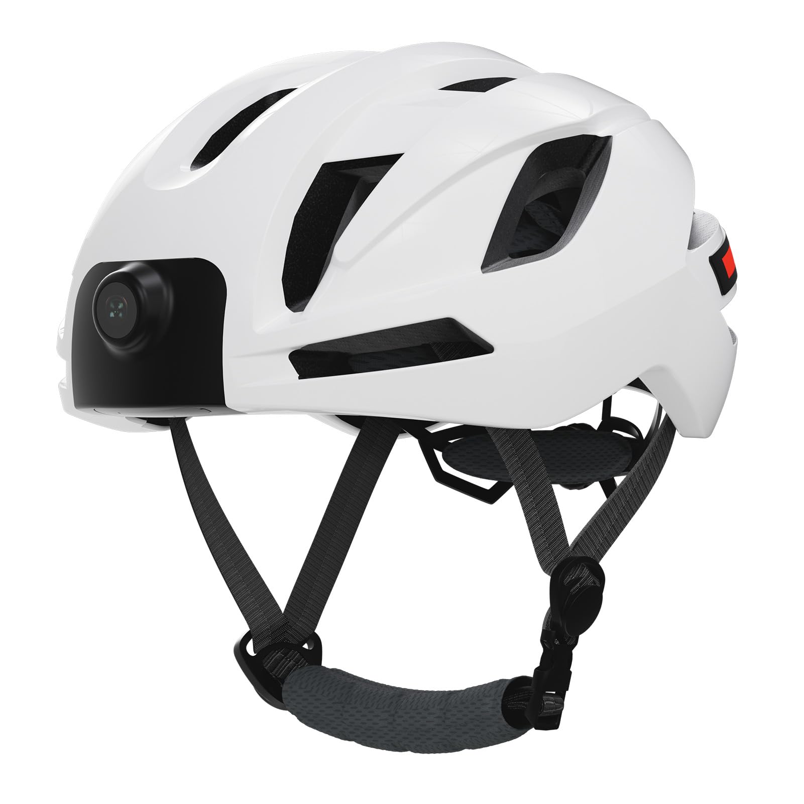 Luocute Casco de Bicicleta Inteligente, BT Habilitado con Cámara 1080P, Luces Intermitentes, Altavoces y Micrófono Integrados, para Adultos, Hombres y Mujeres, Seguridad en Ciclismo