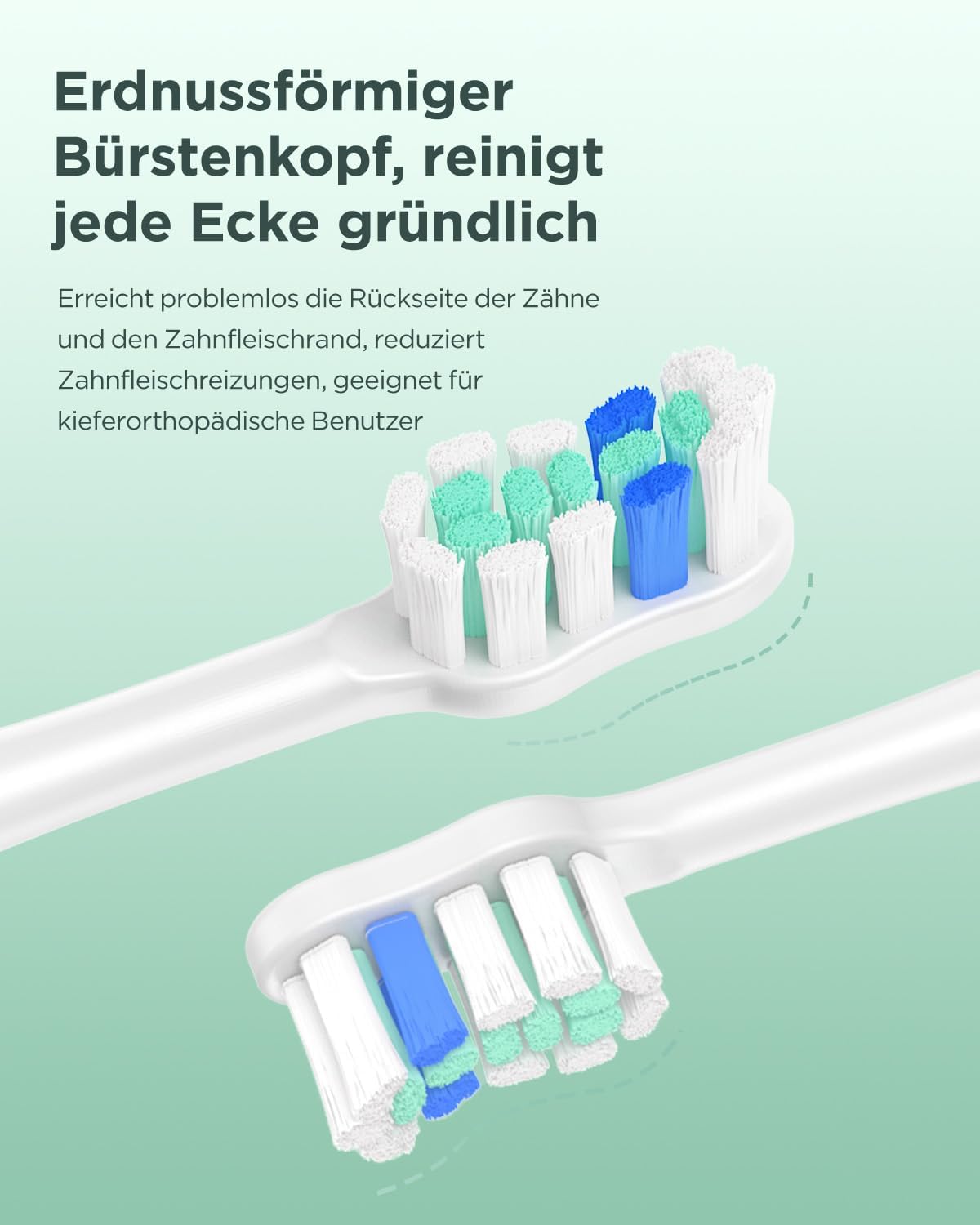 Spazzolino elettrico sonico per adulti e bambini, 5 modalità di pulizia con 3 livelli di intensità, timer, 8 testine di ricambio e custodia da viaggio, ricaricabile Sonic Toothbrush nero