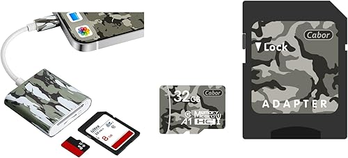 Visor de cámara Trail para iPhone y tarjeta micro SD de 32 GB con adaptador SD