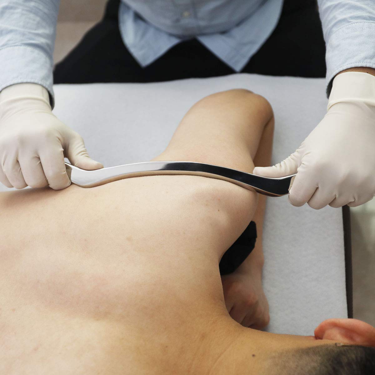 JustSun Gua Sha, Strumento di Massaggio in Acciaio Inossidabile IASTM Tools, per La Mobilizzazione dei Tessuti Molli e La Riduzione del Dolore Muscolare （Style 23）