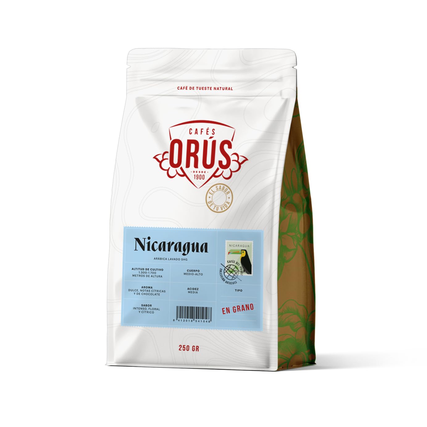 Maletín de café EN GRANO "Colección Orígenes" - (Surtido de 6 variedades de 250 gramos cada uno) - Café de Especialidad 100% Arábica y de Tueste natural |