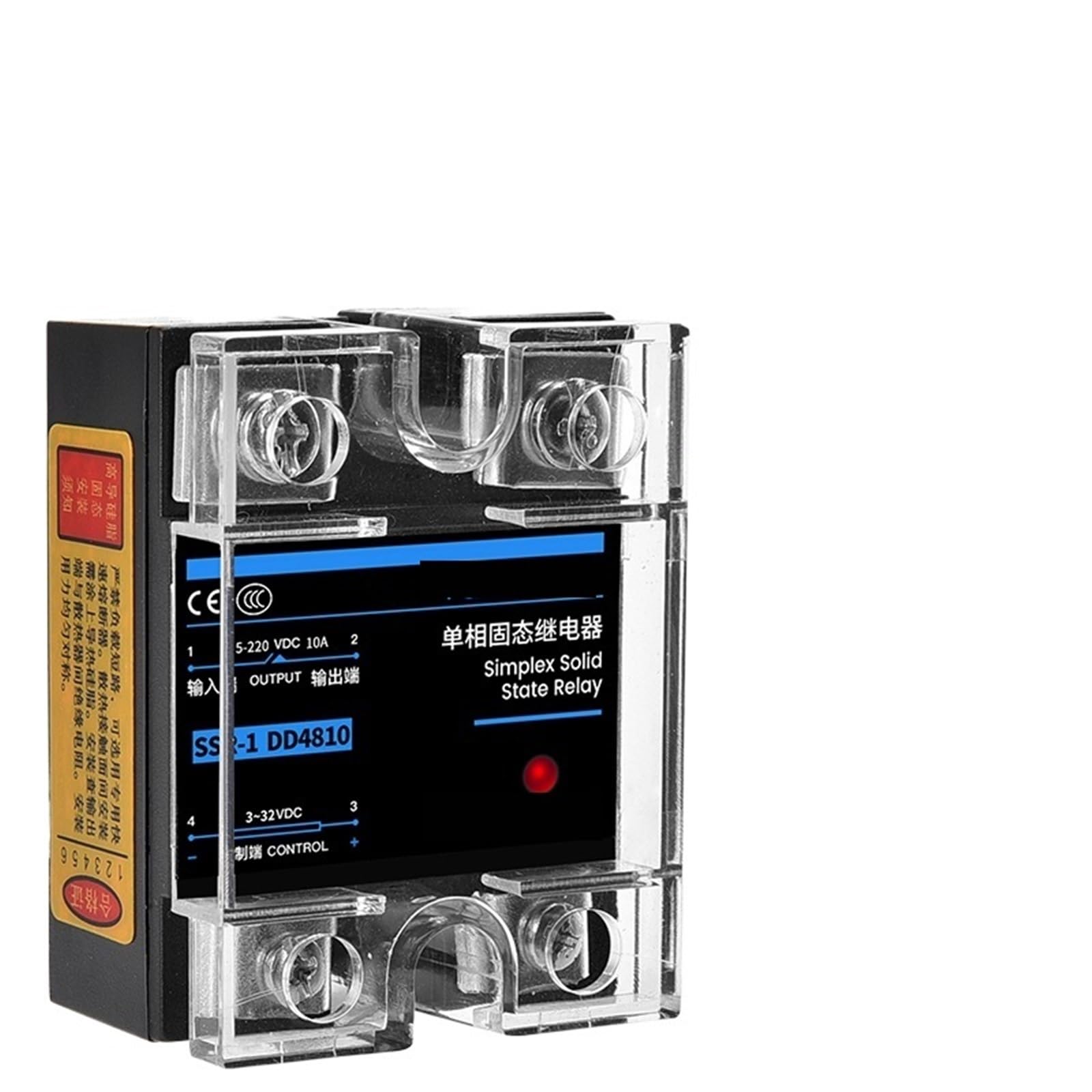 SSR-40DD SSR 10A 25A 40A 60A 80A 100A 120A DD Modulo relè a stato solido for controllo temperatura PID(SSR-120A)