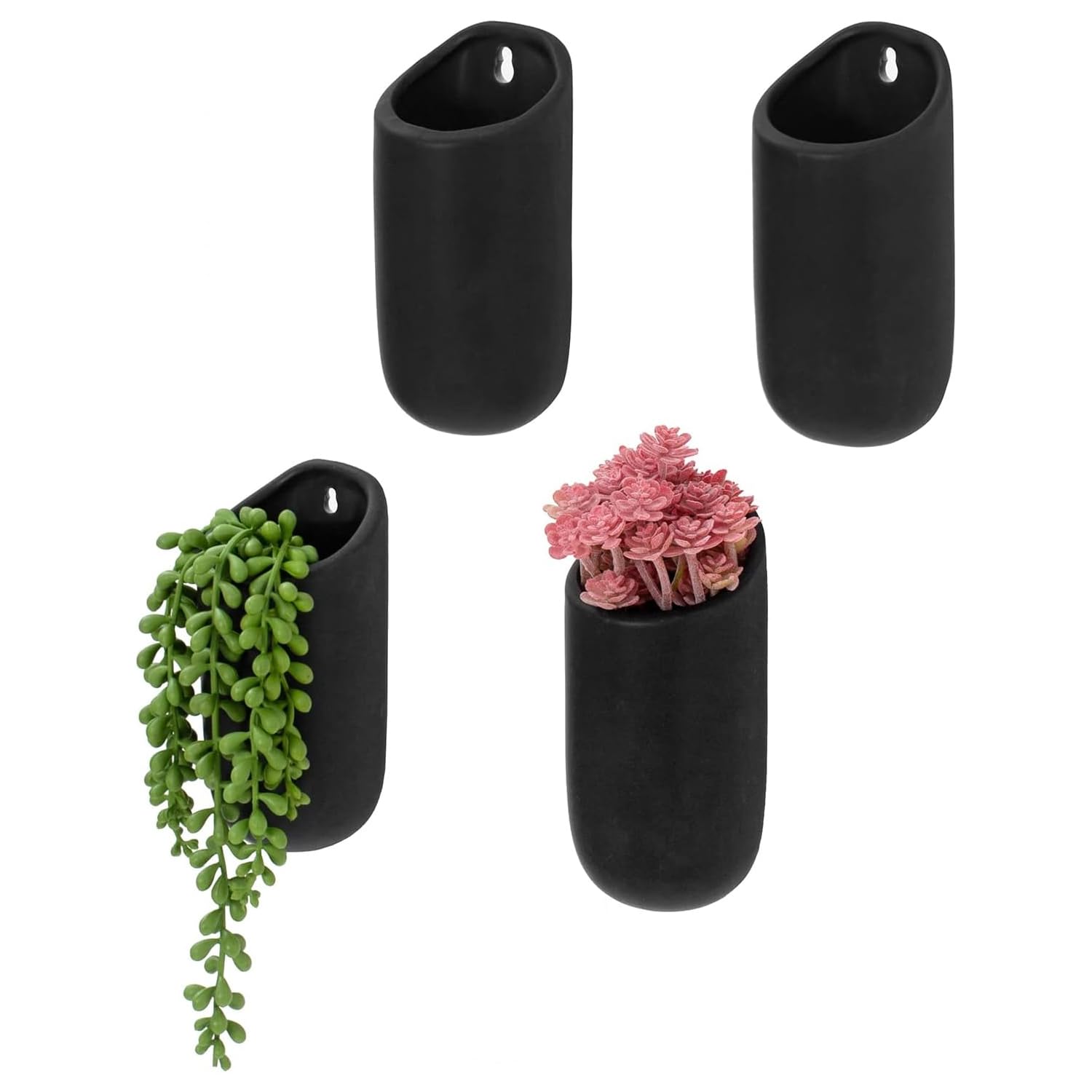 MyGift Ceramic Wall Planters