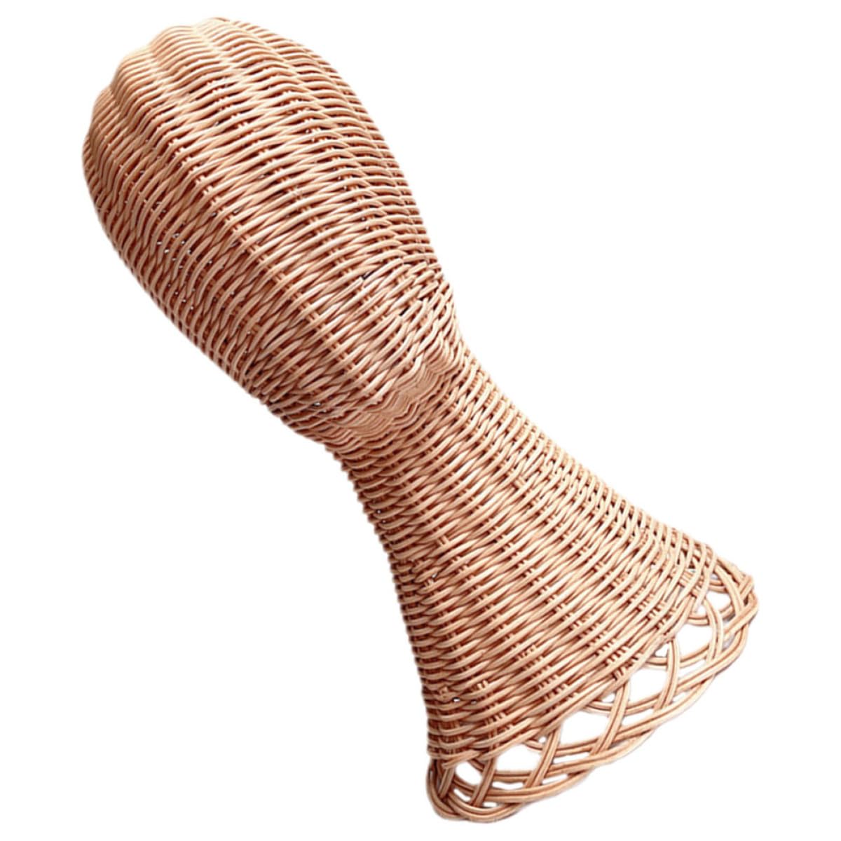Présentoir à chapeaux rotin tressé support casquette et rangement