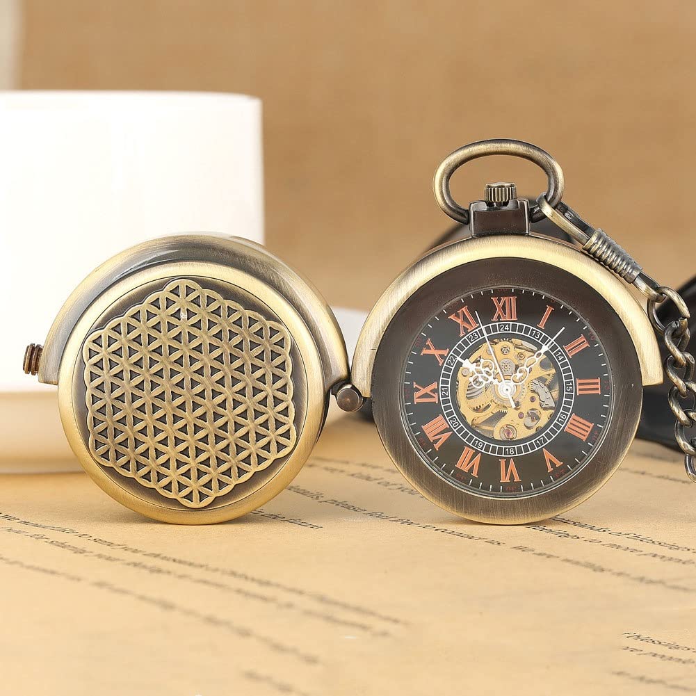 Orologi da Tasca retrò for Uomini, Orologio da Tasca con quadrante a Catena Numeri Romani, Regali di Compleanno for Uomini Regali Personalizzati for Il Fidanzato del Marito