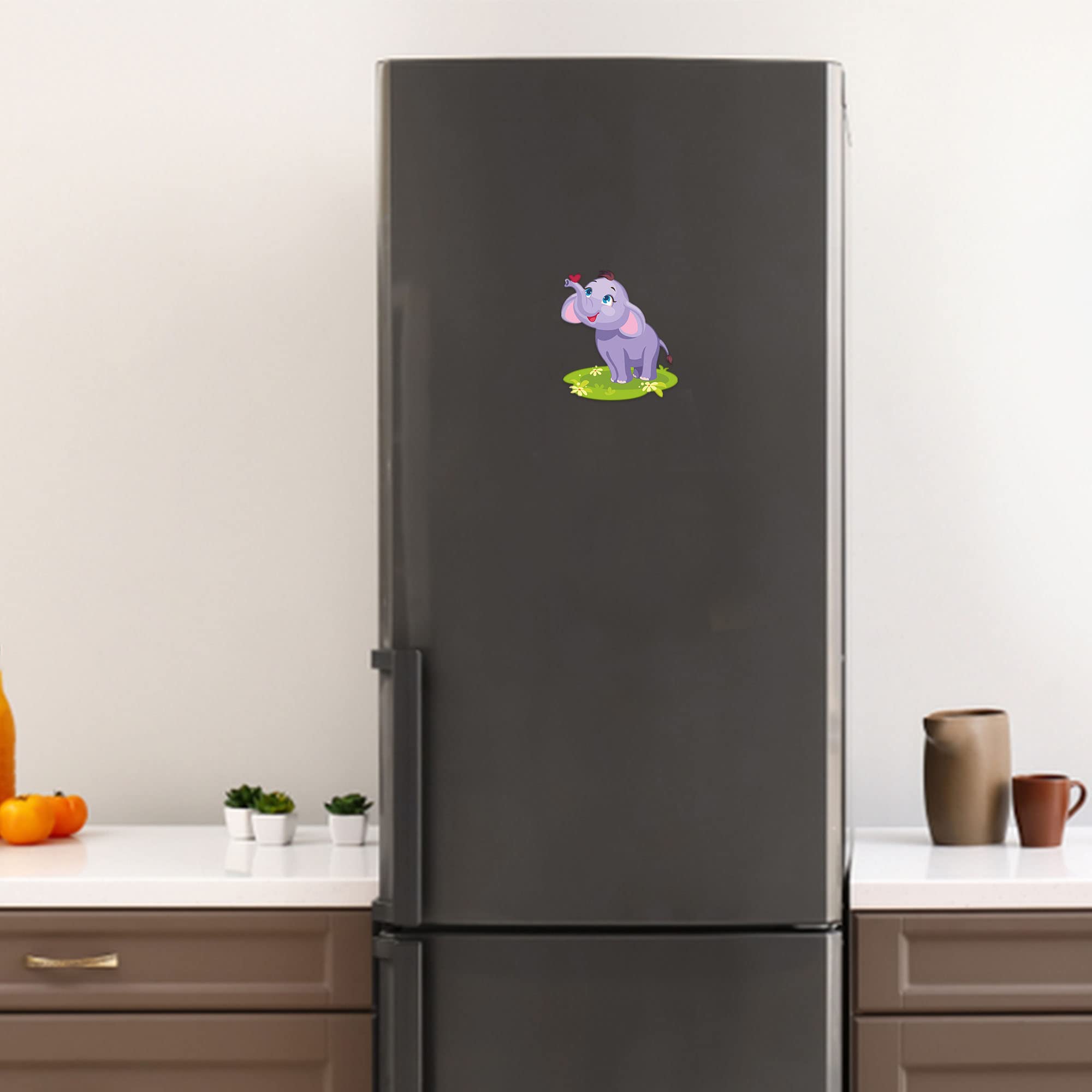 Artvibes Fridge Magnet Cute Jumbo Elephant Decorative Magnet for Refrigerator|Almirah|Washing Machine(RM_7016) 2