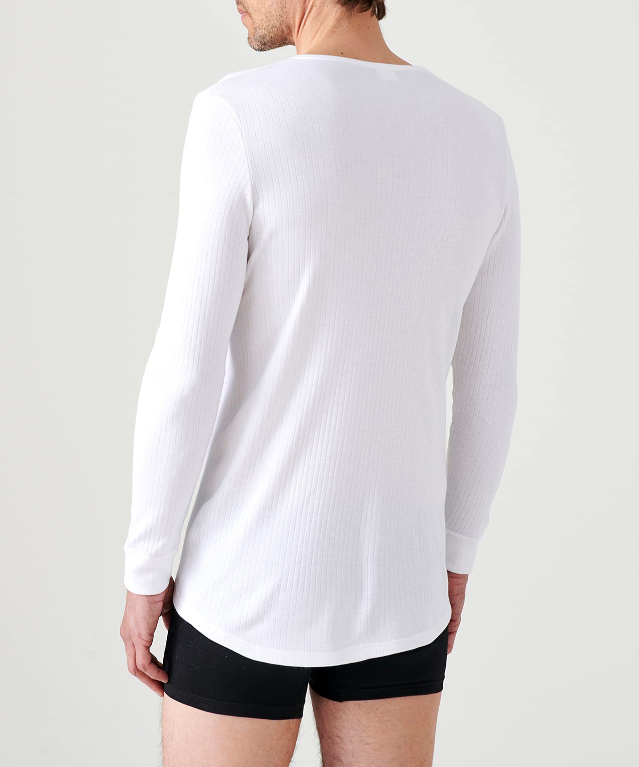 Damart T-Shirt Thermolactyl Col Rond, Côtes Molletonnées Haut Thermique Homme (Lot de 1)