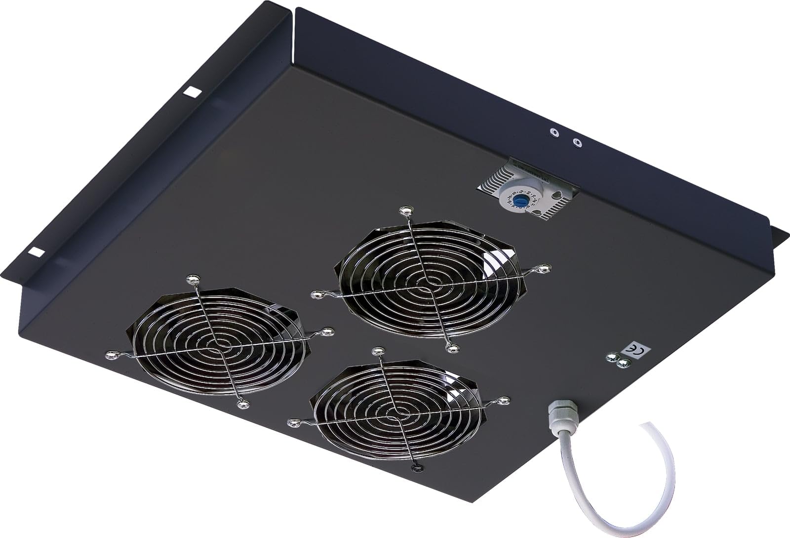 Intellinet 901147 Gruppo 3 Ventole Soffitto con Termostato per Armadi Rack Nero