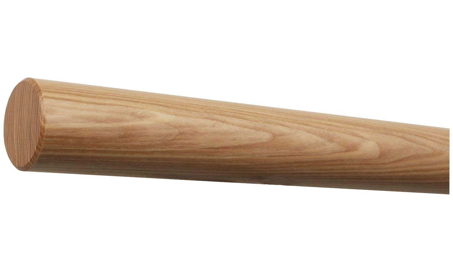 TIBU Esche Treppe Wand Handlauf/Geländer/Rundholz/Stange/Griff lackiert 42 mm ohne Handlaufhalter, Länge 900 mm / 90 cm / 0,9 m und Enden gefast
