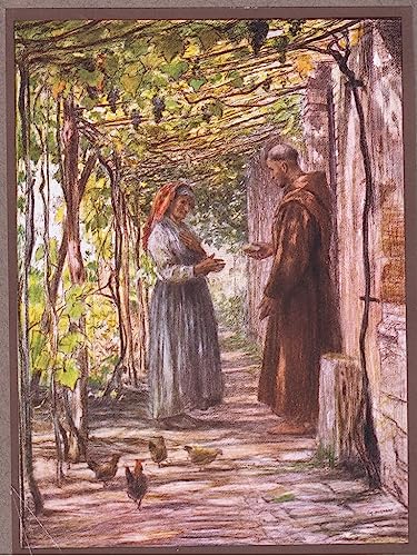 Cuadro sobre lienzo Fray Masseo de Eugene Burnand, decoración del hogar de 60x90cm
