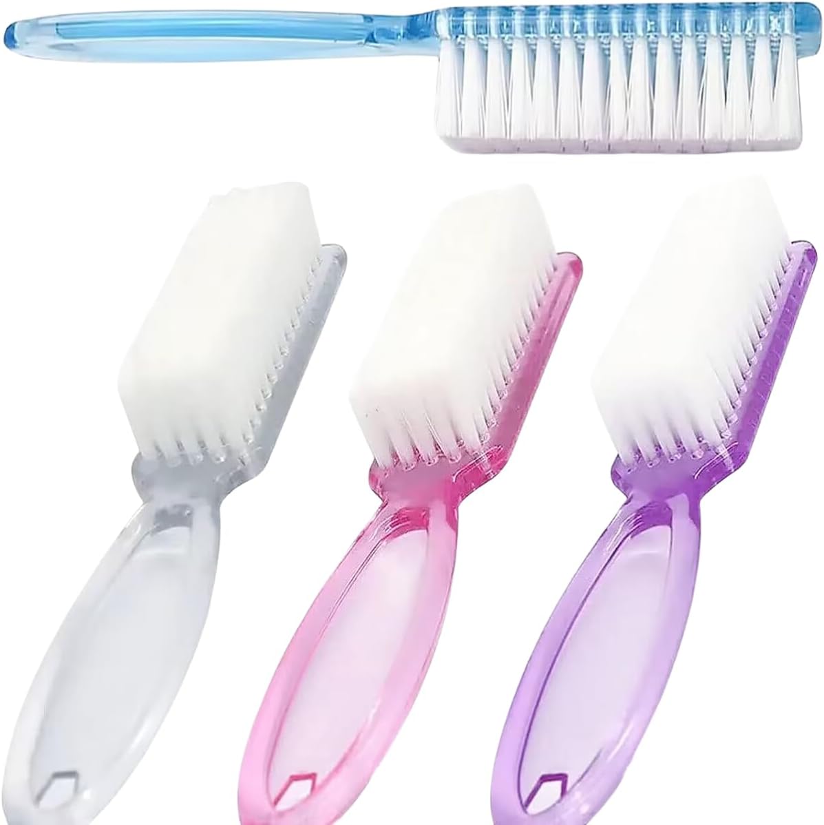 4-Pack Handle Grip Nail and Toe Scrub Brushes