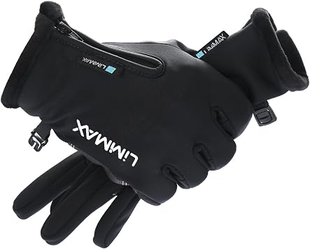 Waterproof Thermal Cycling Gloves for Men Women - Thin Fleece Lined Touchscreen Bike Gloves Windproof Cold Weather Winter Riding Gloves for Bicycle Motorcycle Running Hiking -40F to 60F