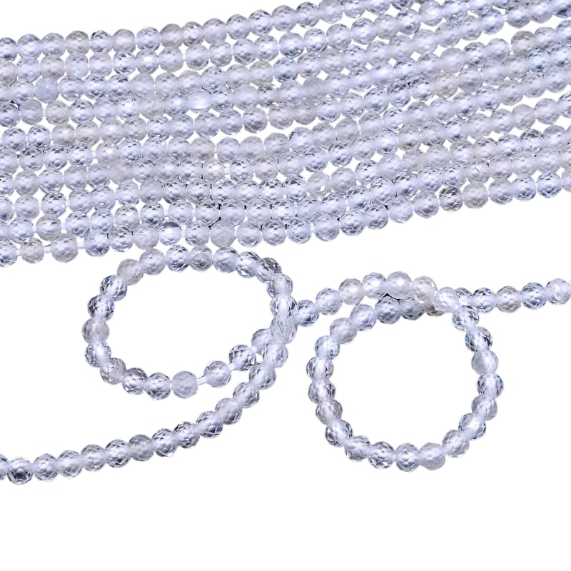 Perles zircon blanc naturel AAA+ pierres précieuses 3mm en vrac B-1-482
