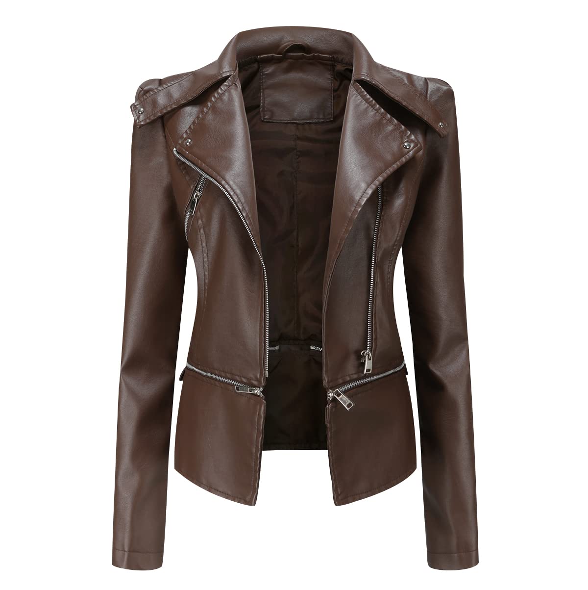 Giubbotto Ecopelle Donna Giacca Similpelle Donna Corta Giubbino Giacche Ecopelle Donna Giacca Biker Jacket Donna Faux Leather Jacket Donna Giacca Bikers Finta Pelle Sintetica Donna Curvy Primavera