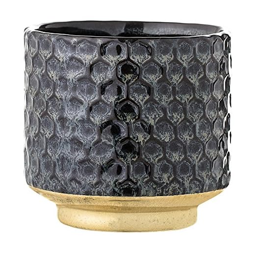 Bloomingville Blumentopf, blau gold