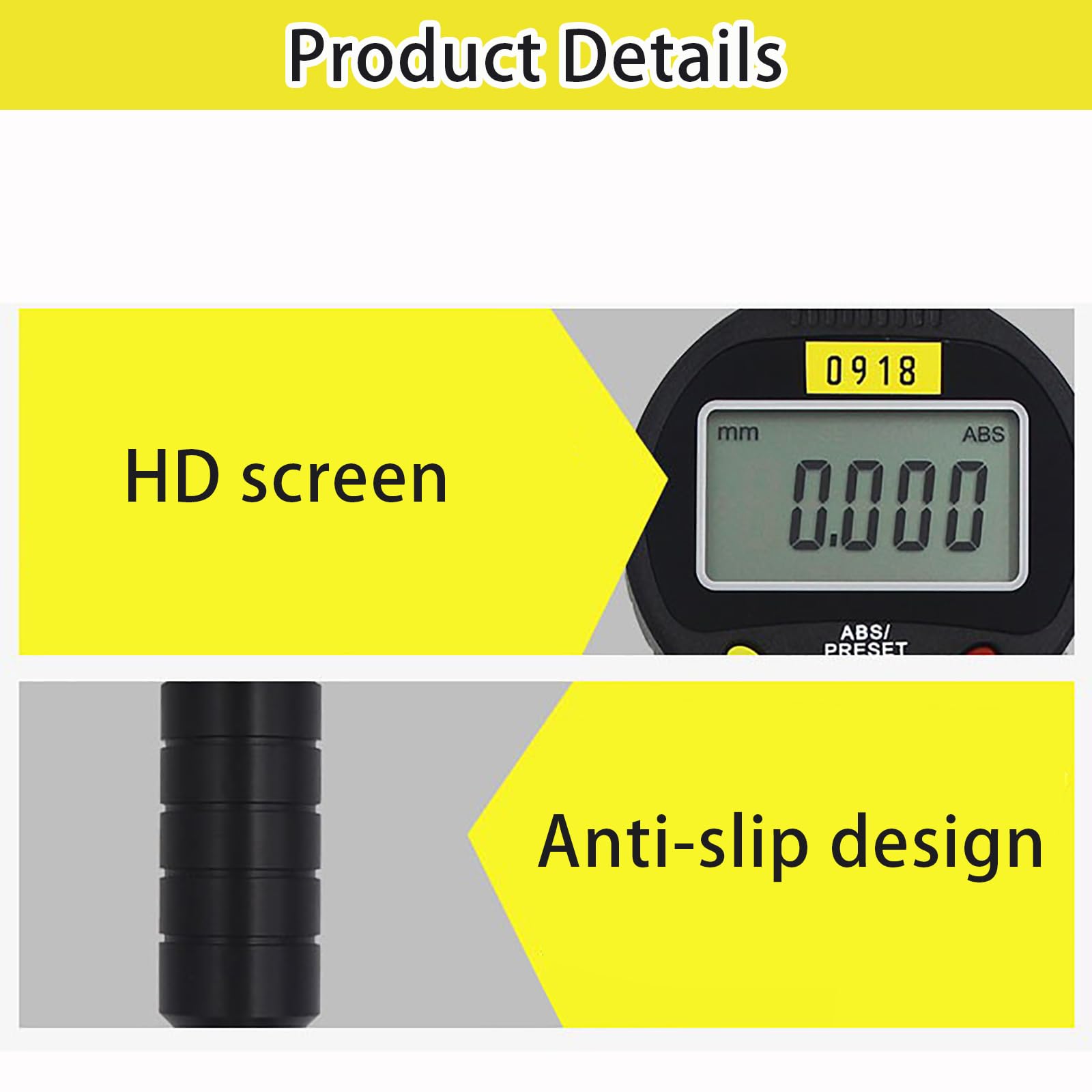 Instrumento de medición de rugosidad de superficie, detector de suavidad de 0 ~ 6500 μm, precisión de ± 2 μm, pruebas rápidas para impresión y chorro de arena