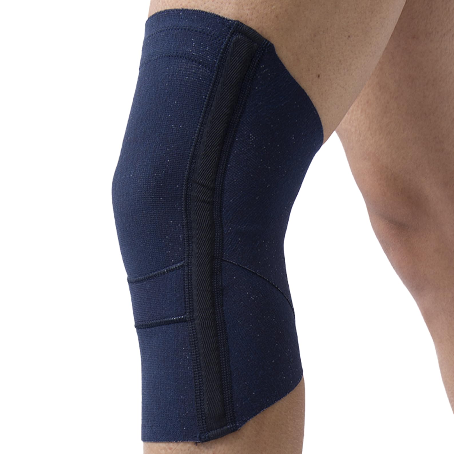 Beman 353 - Ginocchiera Ortopedica Menisco Ginocchiera Sportiva Legamenti Crociati Fascia Ginocchio Antiscivolo Traspirante con Stecche Laterali Tutore Fascia per Uomo Donna (Blu,4)