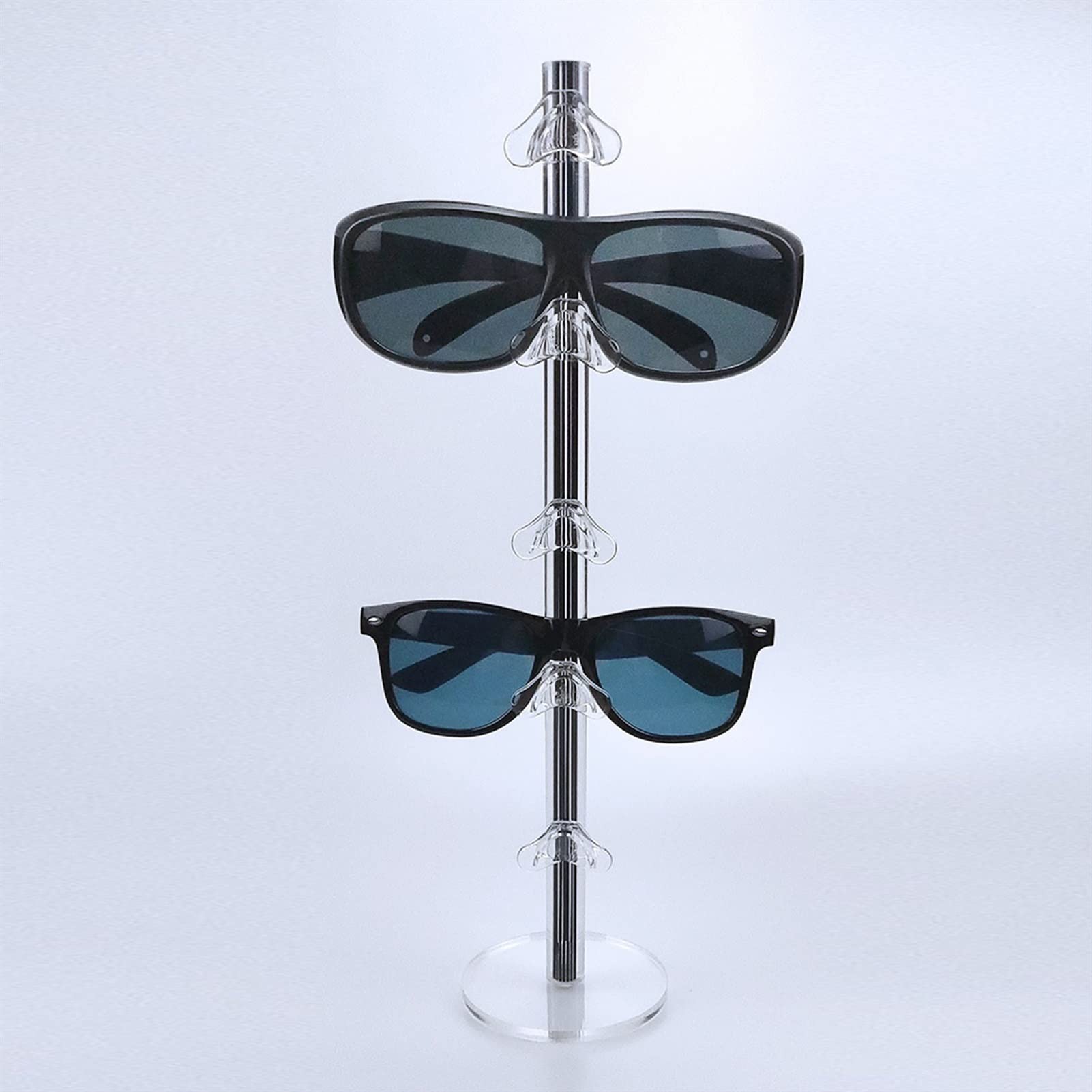 GLigeT Soporte para Gafas Acrílico Negro Gafas de Sol Titular Estante Eyeglasses Display Rack Gafas Soporte Joyería Organizador Accesorios Mostrar Caja Custom Expositor Gafas(Stand for 4 Pairs)