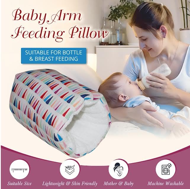 Oscar Home Nursing Arm Pillow, Breastfeeding and Bottle Feeding Head Support Pillow, Travel-Friendly and Washable (Rio) 1