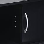 Furinno Jaya Grand Centre de Divertissement pour TV jusqu'à 50 po, 15113BKW Bois Noir