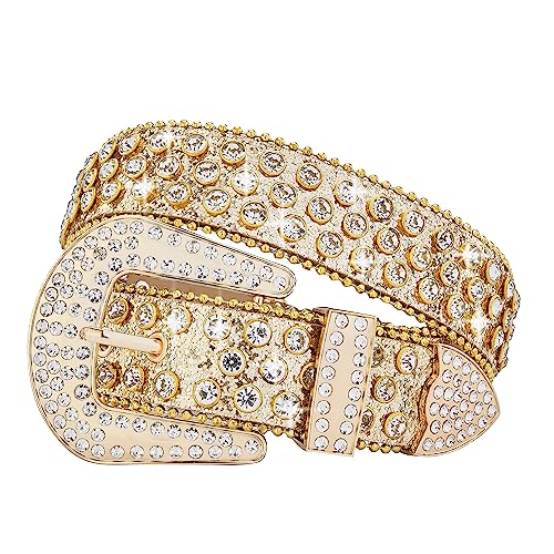 Studded Rhinestone Belts For Men Women Luxury BB Belt Y2K Bling Design Leather Shiny Diamond Christmas Gifts Belt