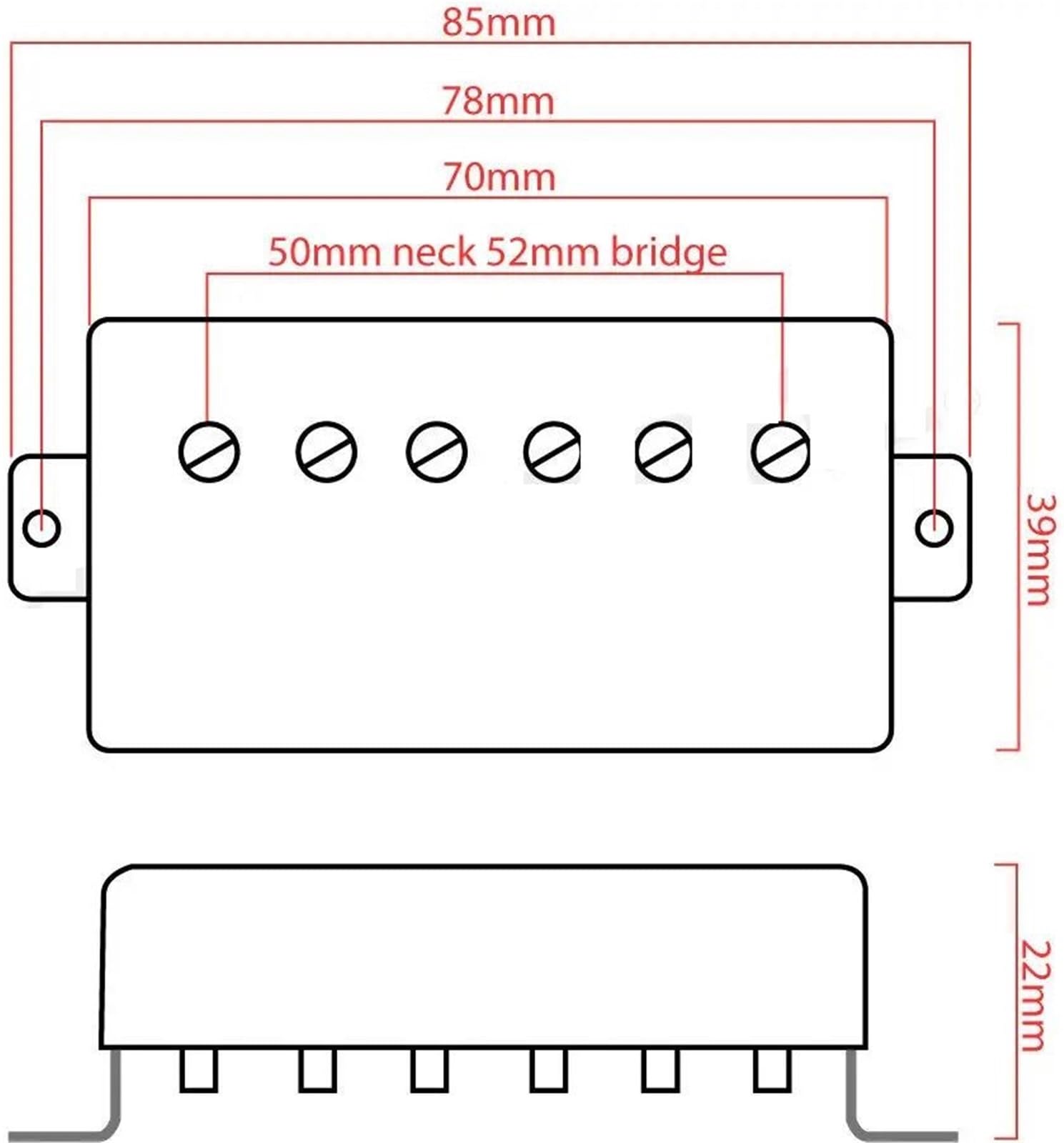 Przetwornik Do Gitary Elektrycznej Przetworniki Humbucker | Ceramiczne przetworniki do gitary elektrycznej z wiązką przewodów(Black)