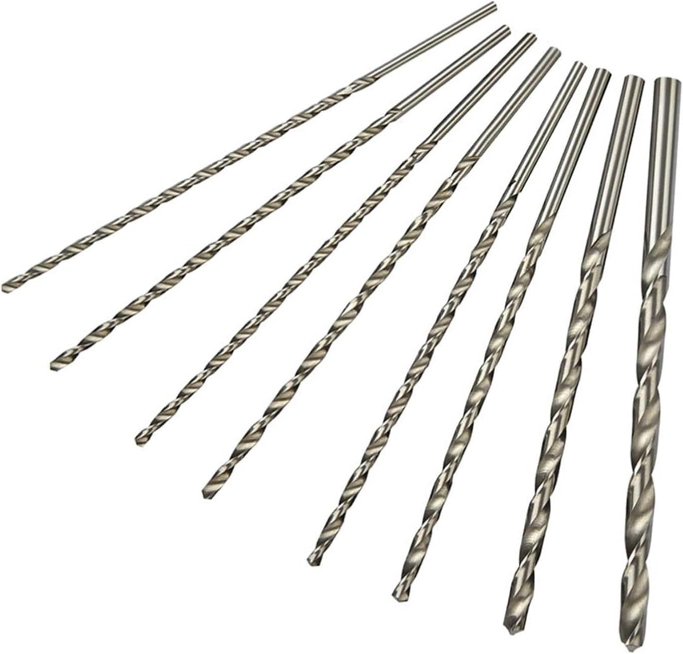 1mm-13mm Long Drill Bits Twist Bit (1/1.5/2/3/3.2/3.5/4/4.5/5/5.5/6/6.5/7/8/9/10/11/12/13mm) 5Pcs(11.5x205mm 5pc)