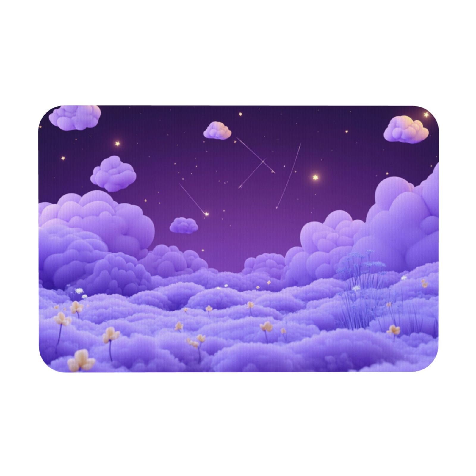 Tapis de propreté lavable violet 40x60cm paillasson intérieur silicone