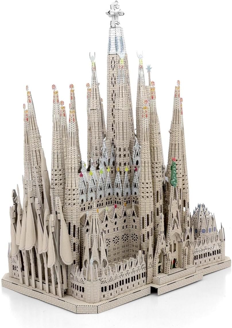 Fascinations Metal Earth Premium Series Sagrada Familia 3D Metal Model Kit Bundle with Tweezers
