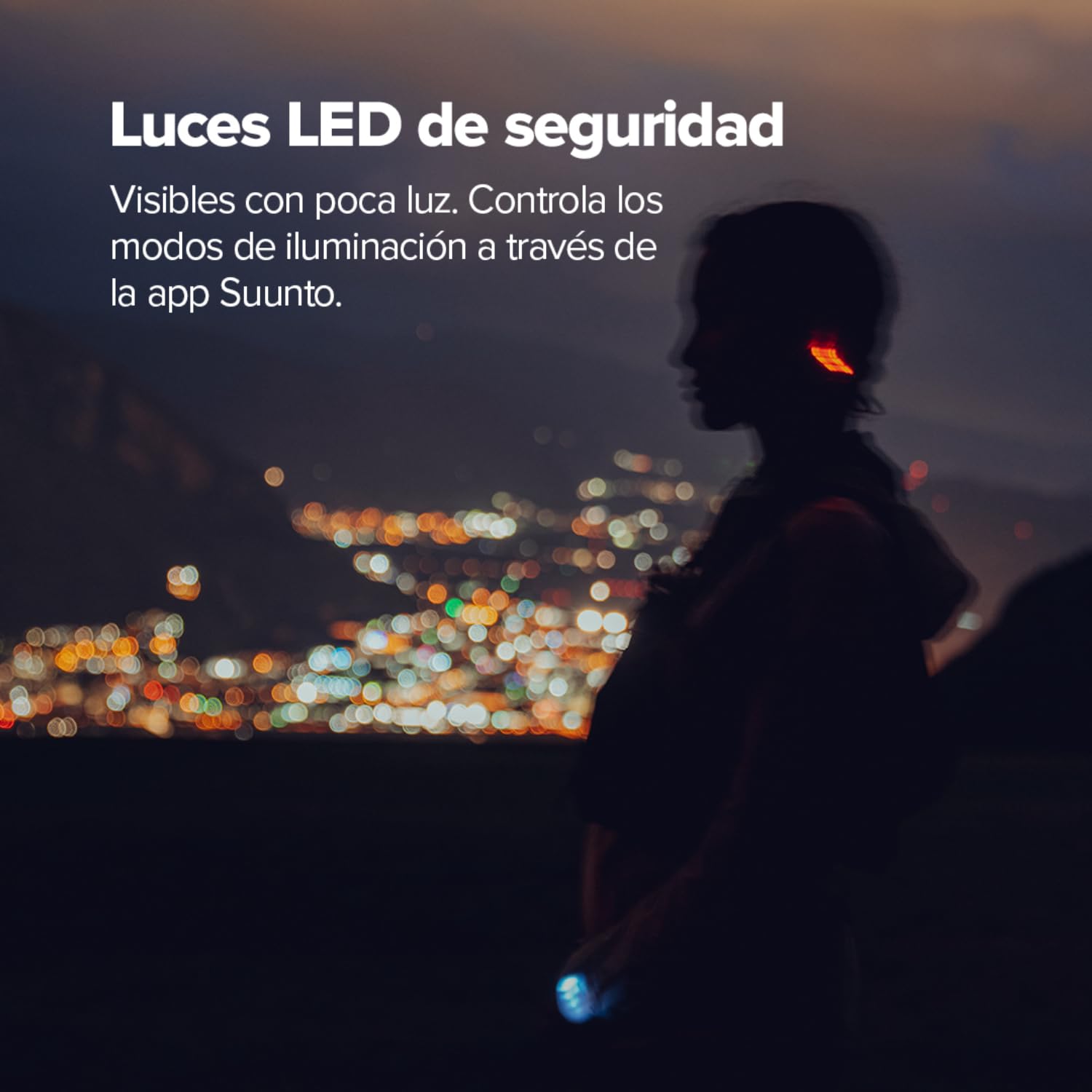 Suunto Wing 2 Open-Ear Auriculares Abiertos Bluetooth Conducción Ósea, IP66 (Antisudor), Luces Seguridad, Retroalimentación por Voz, 12H Autonomía + 24H Powerbank