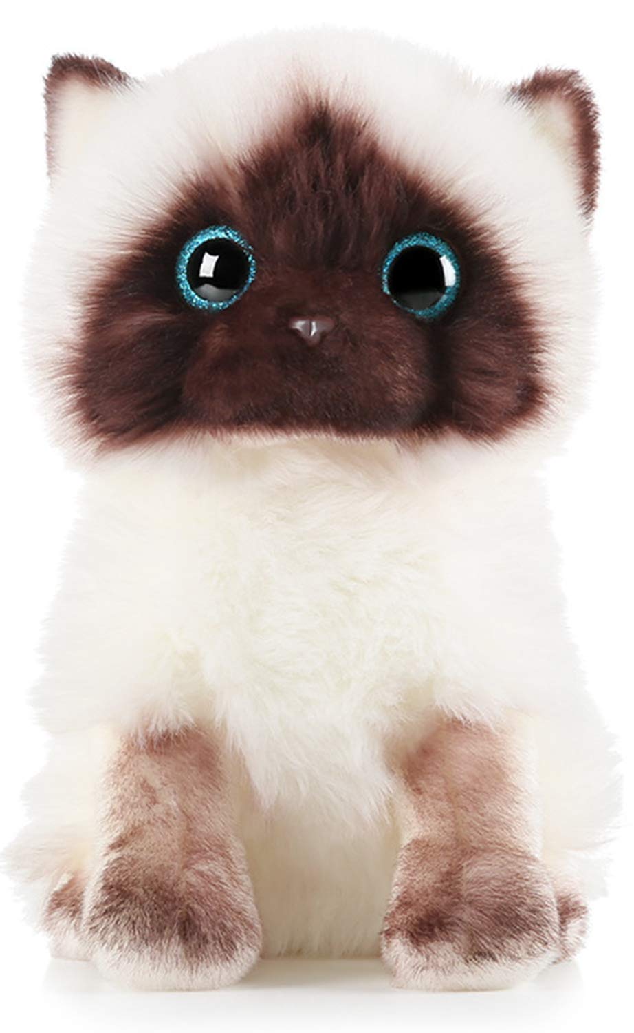 Buy Simulation Siamese cat Plush Toy Blue Sequins Eyes Cat Plush Doll