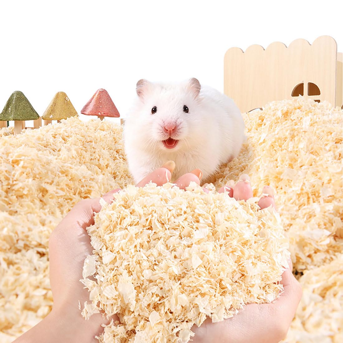 maruisil Sawdust Hamsters, Wood Shavings, Small Animal Sawdust, Rabbit Wood Shavings,Hamster Bedding - Shavings Pet Supplies Bedding For Rabbits, Guinea Pig, Hamster, Reptile etc (1.0, Kilograms)