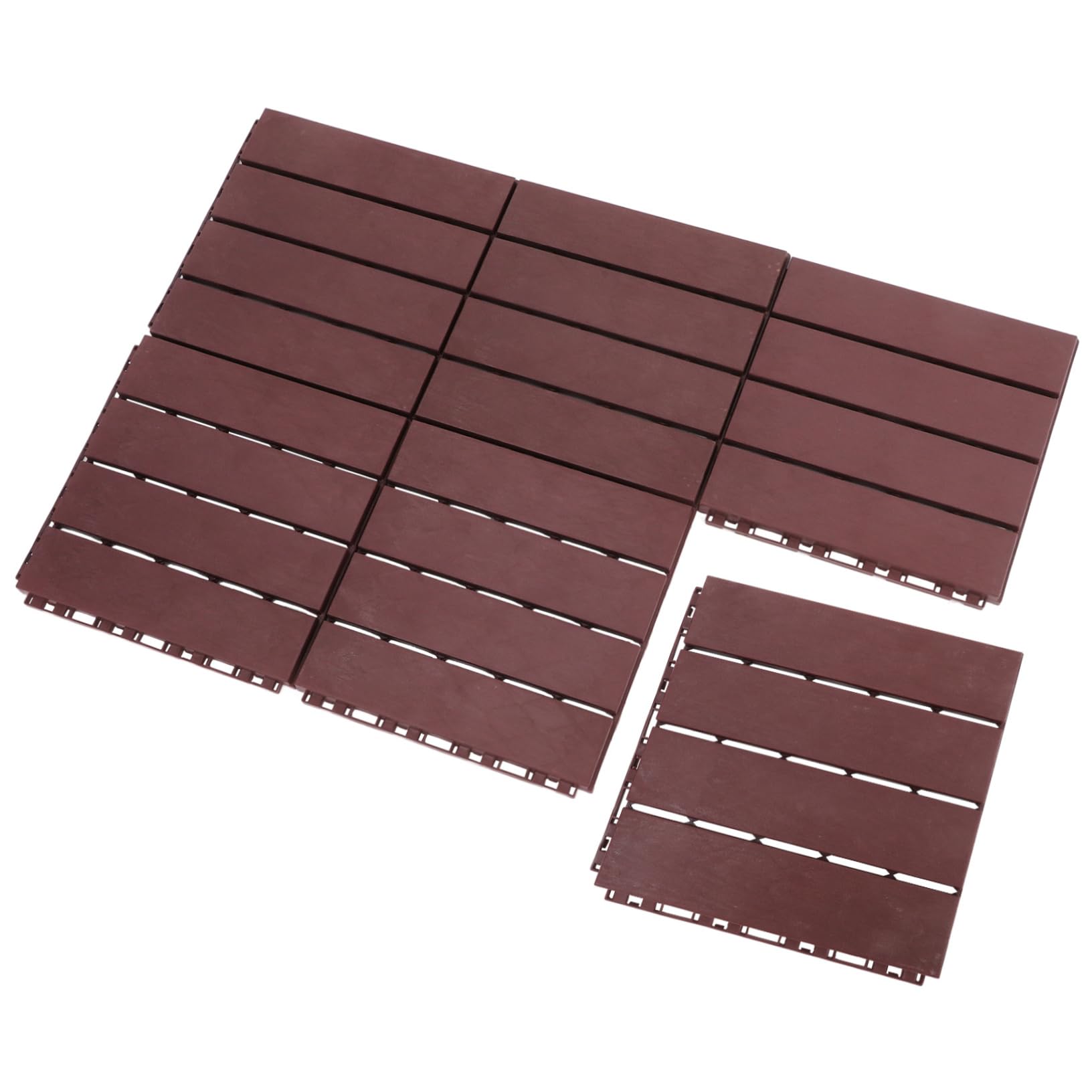 Baldosas de Terraza Entrelazadas para Exteriores, 6 Piezas