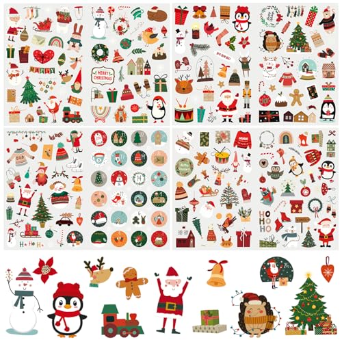 239 Stück Weihnachtsaufkleber, Duvabien Weihnachten Sticker...
