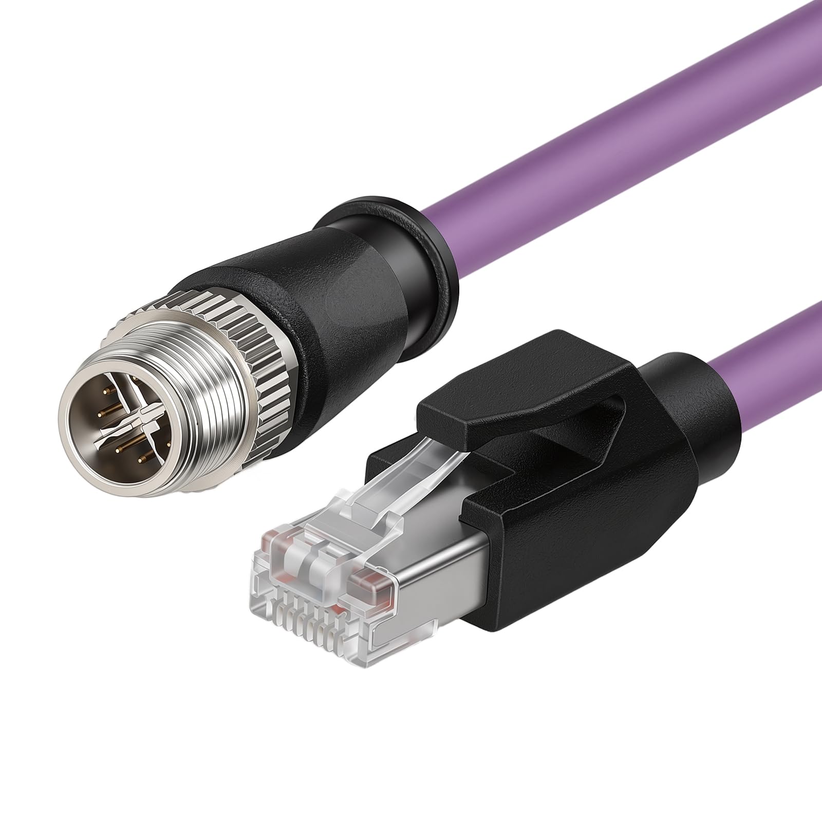 Câble Ethernet M12 X-Code vers RJ45 8 broches, haute flexibilité, prise en charge 10 Gbit/s, compatible avec commutateur XM-5145 et équipement BY-TL-X8m 20 m