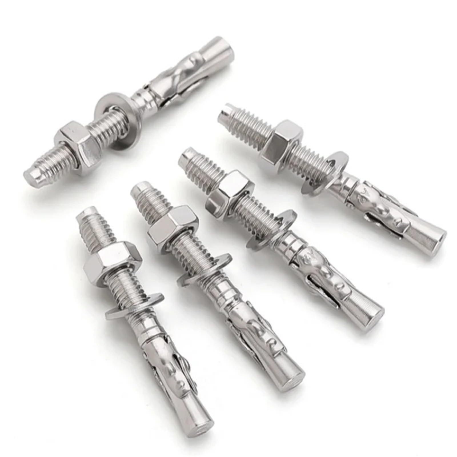 Pernos De Expansión 1-3 uds M6 M8 M10 M12 M16 304 tornillo de expansión acero inoxidable ancla cuña perno pasante reparación automóviles Gecko(M16x120-1pcs)