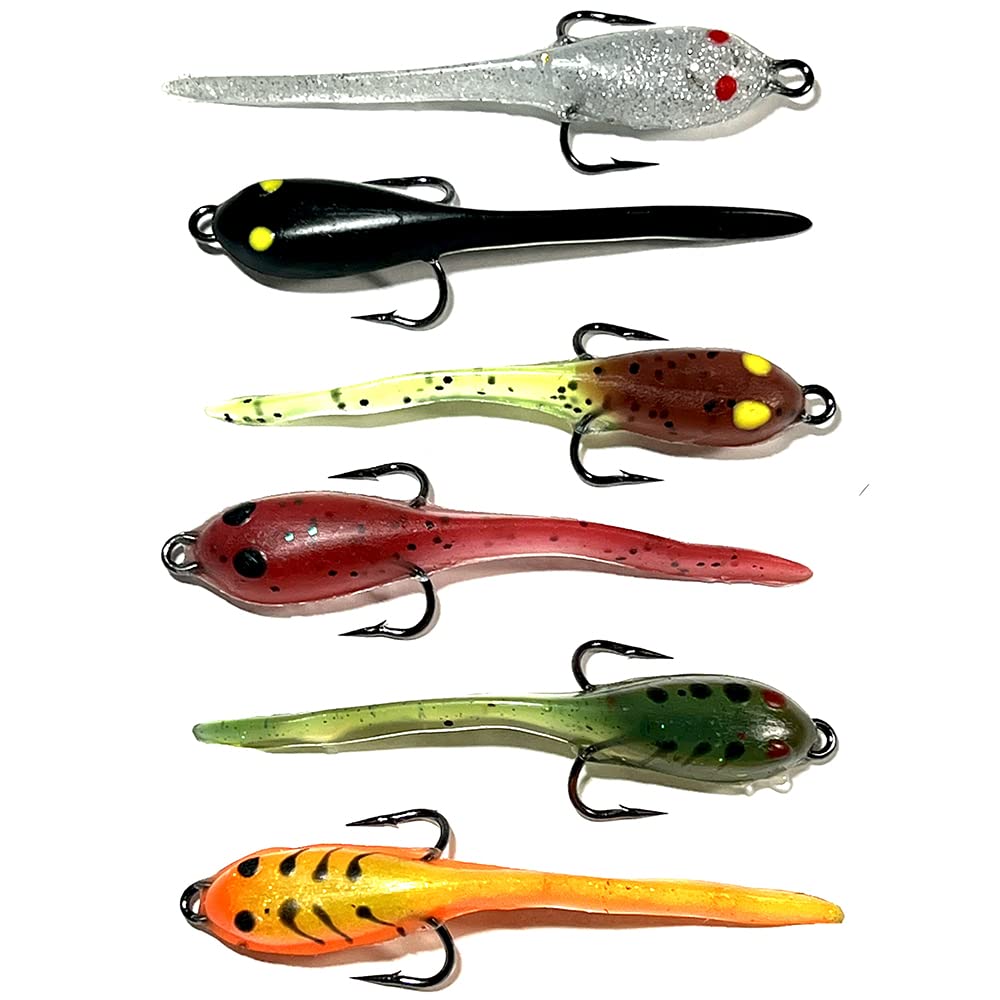 Buy 6pk Delong Lures 3" Medium Tadpole Fishing Lures, PreRigged with