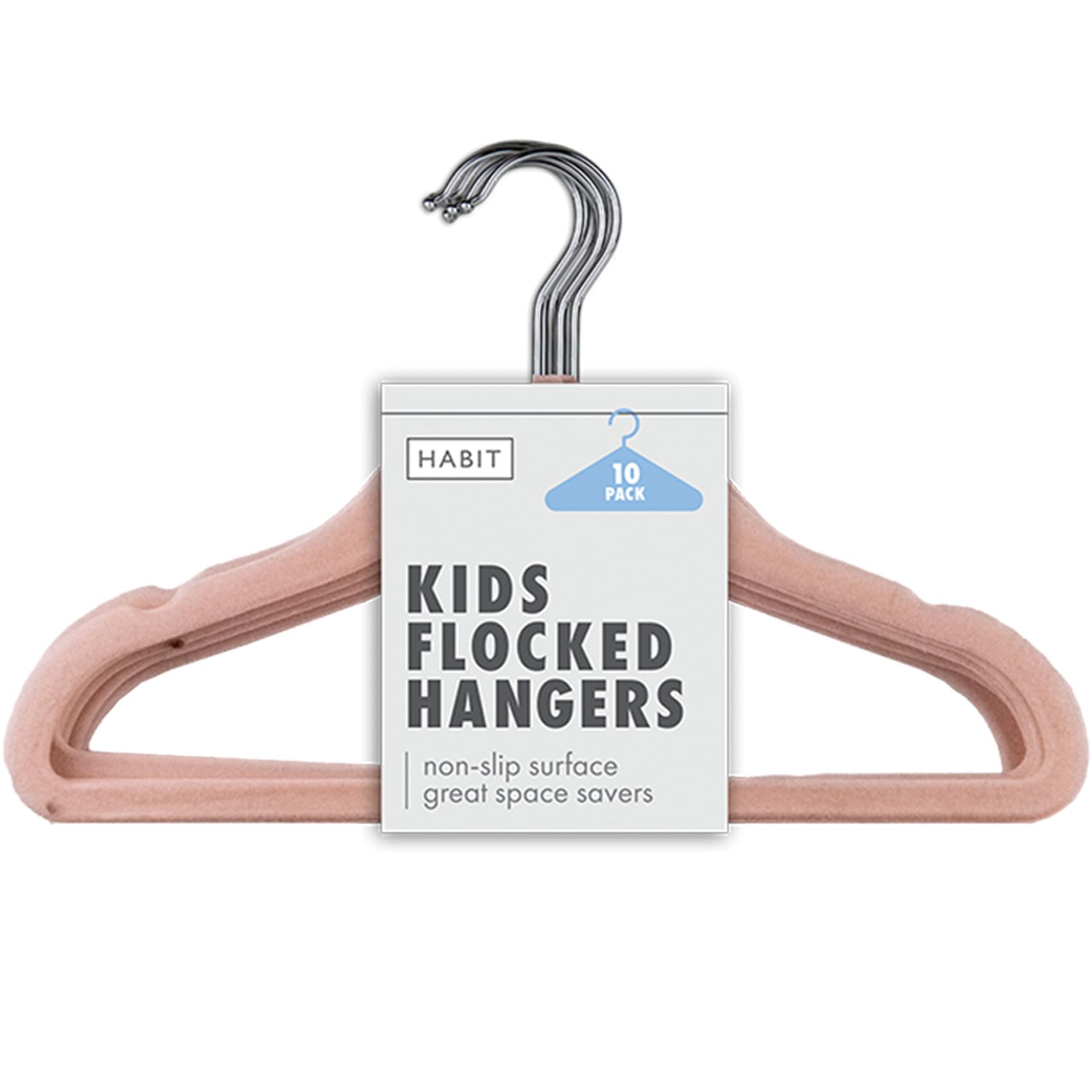Baby Toddler Children Kids Velvet Clothes Hangers Coat Trouser Space Saver Slim Non-Slip Design UK FREE P&P (Dusted Pink, 10)